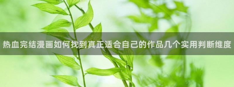 七七漫画最新地址入口：热血完结漫画如何找到真正适合自己的作品几个实用判断维度